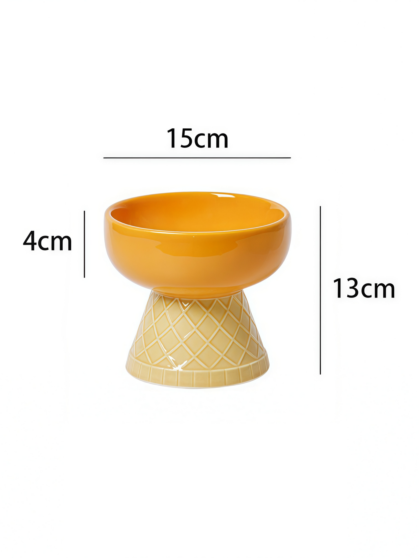 Ice-Cream Style Ceramic Cat Bowl