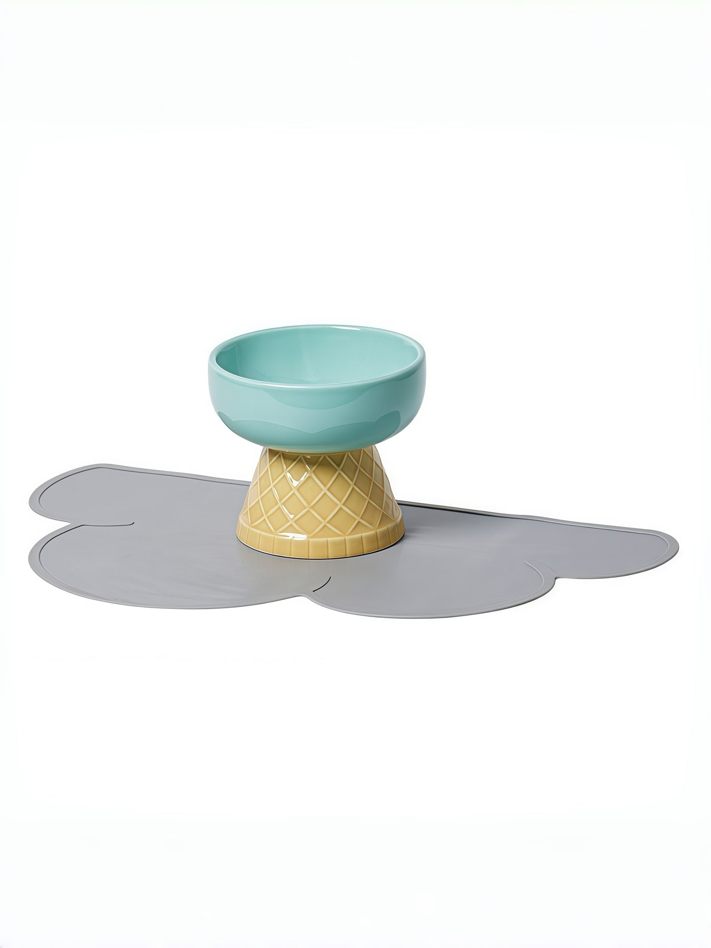 Ice-Cream Style Ceramic Cat Bowl