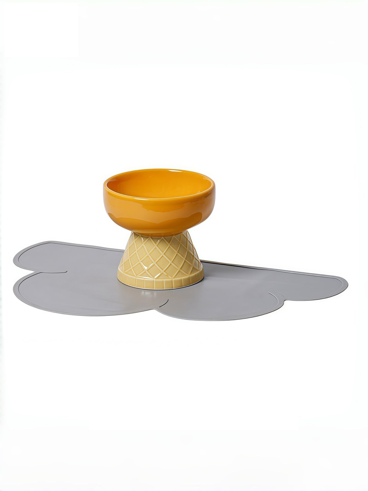 Ice-Cream Style Ceramic Cat Bowl