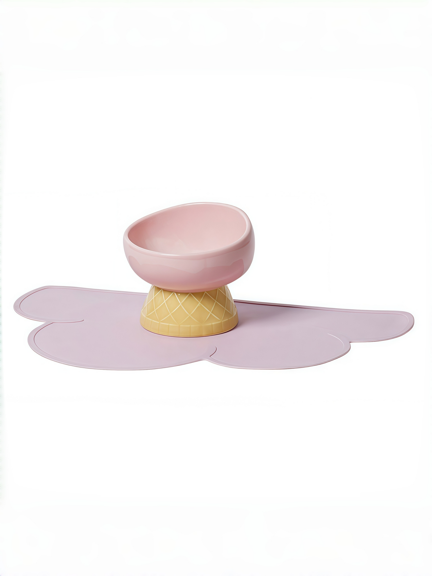 Ice-Cream Style Ceramic Cat Bowl