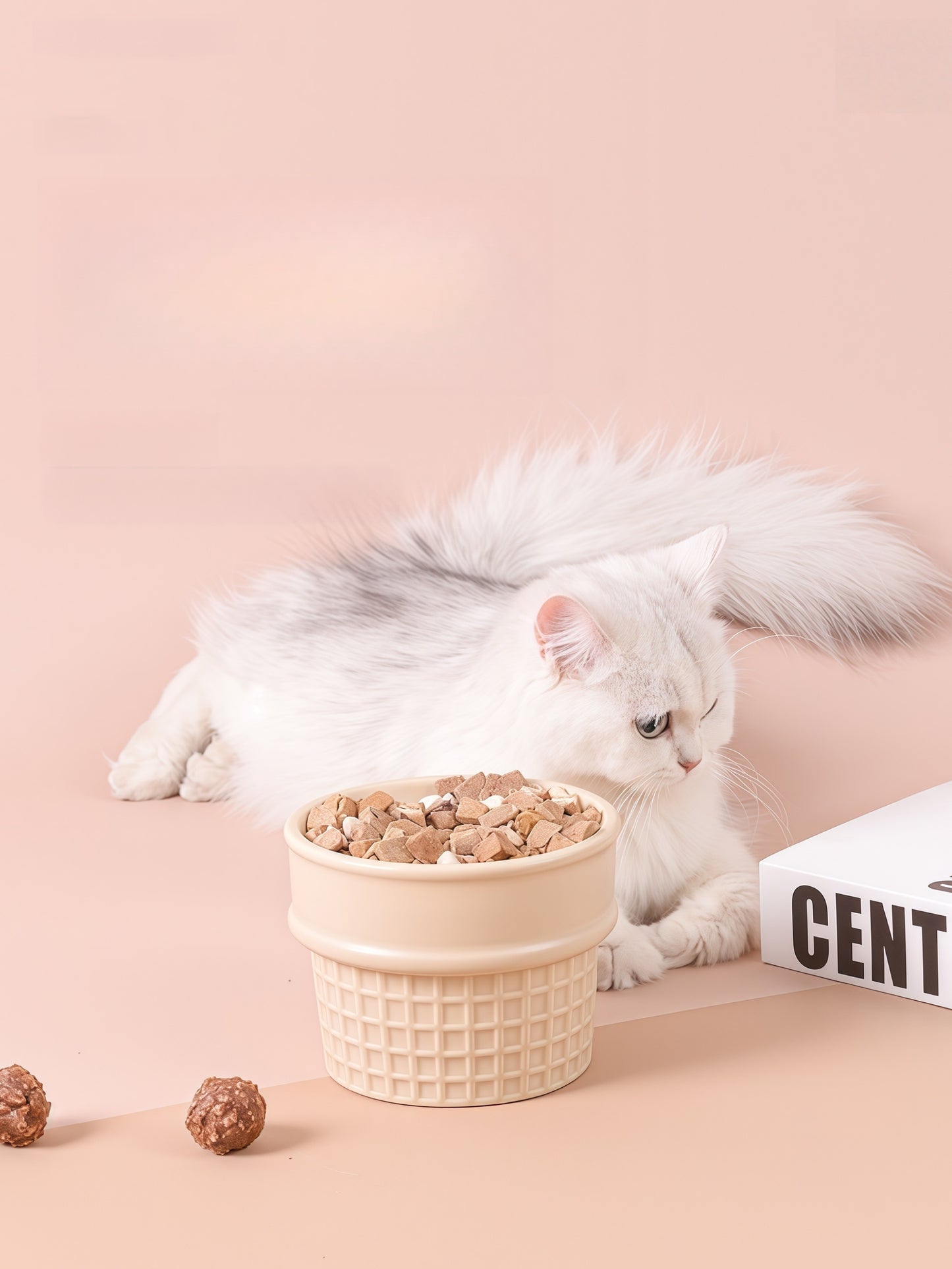Ice Cream Cone Ceramic Pet Bowl
