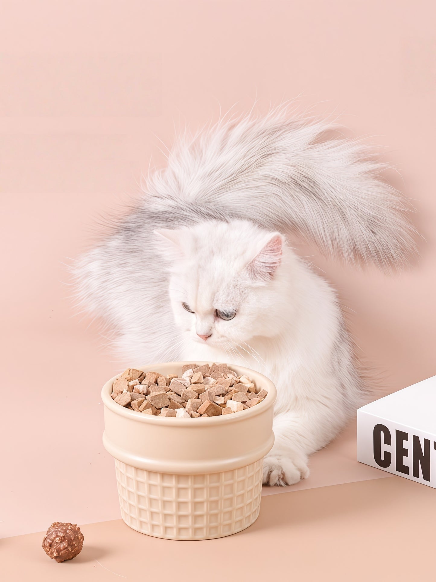 Ice Cream Cone Ceramic Pet Bowl