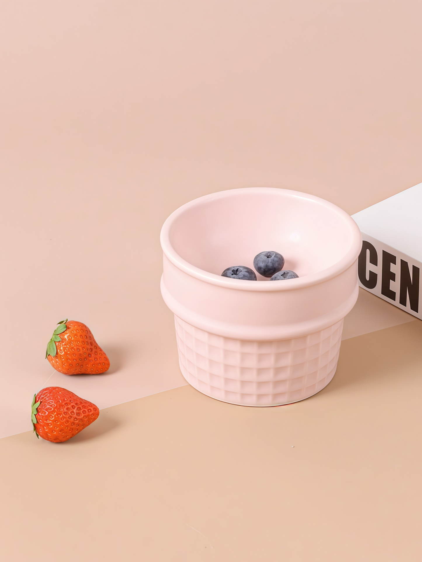 Ice Cream Cone Ceramic Pet Bowl