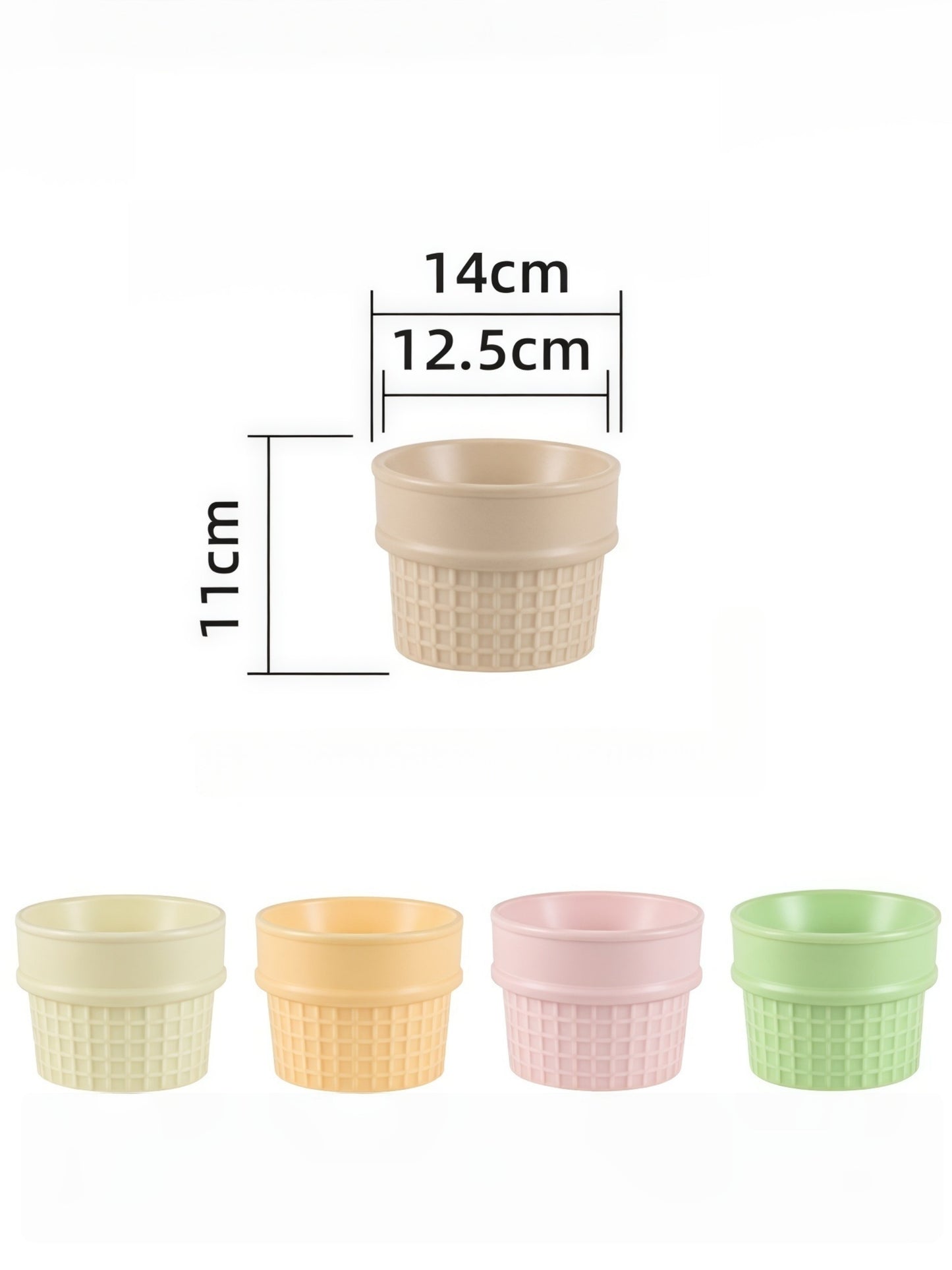 Ice Cream Cone Ceramic Pet Bowl