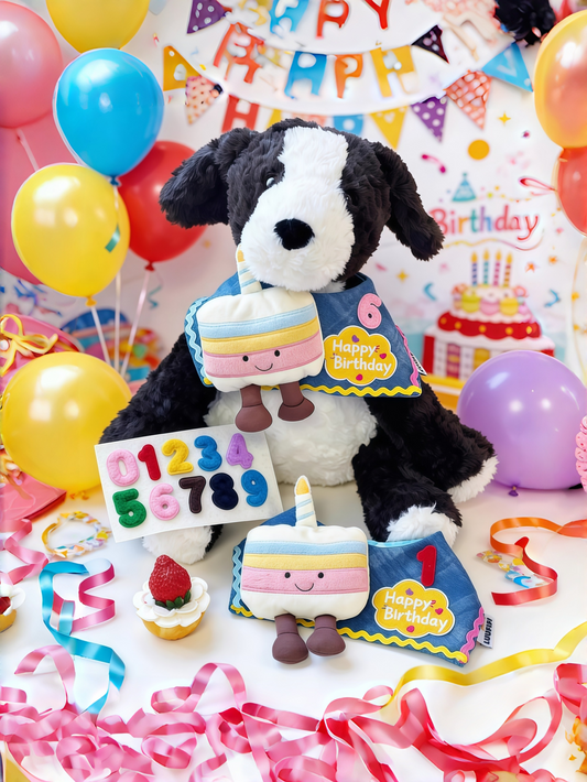 LUUFIFI Adjustable Pet Birthday Bandana Bib