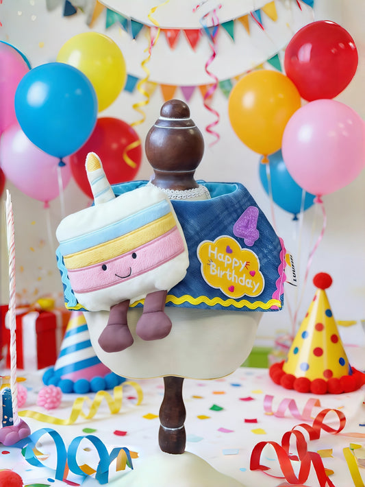 LUUFIFI Adjustable Pet Birthday Bandana Bib