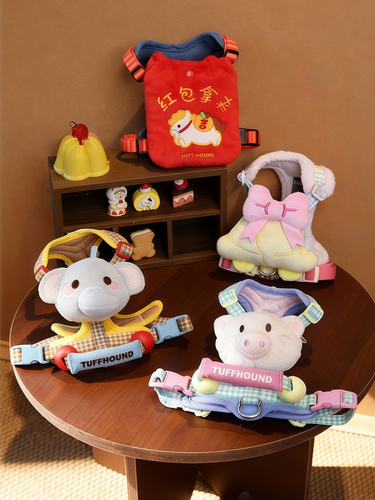 Plush Cartoon Poop Bag Holder & Mini Treat Pouch