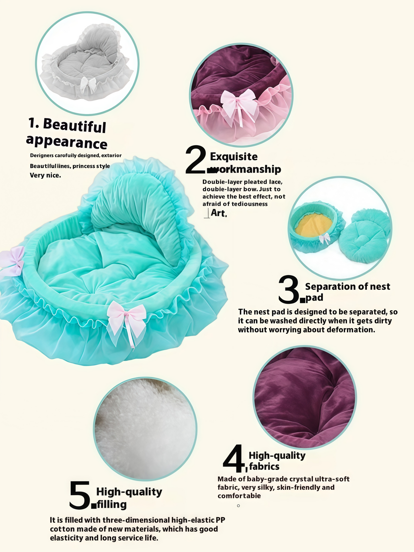 Princess Lace Pet Bed