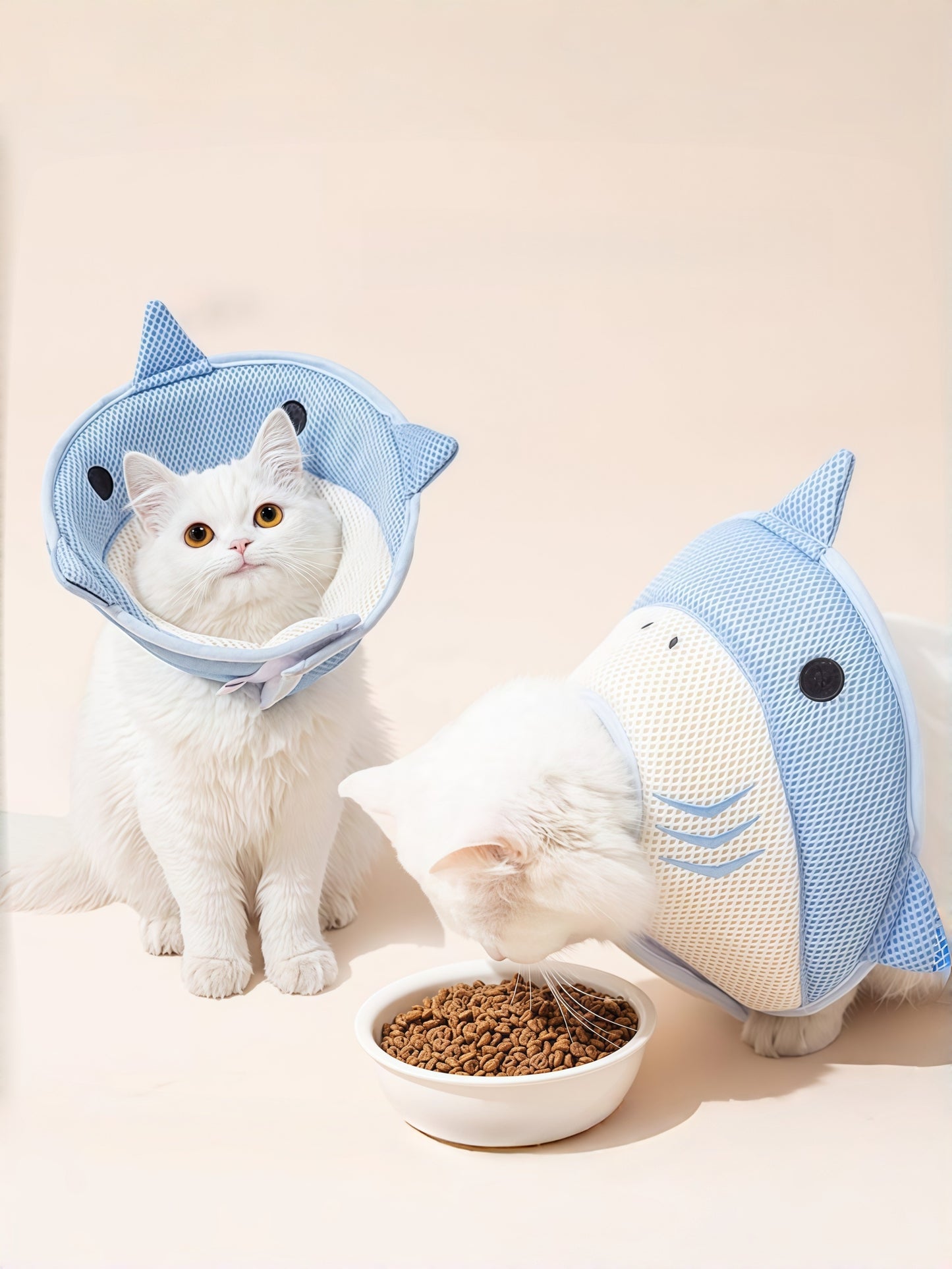 Shark-Shaped Soft Cat Recovery Cone