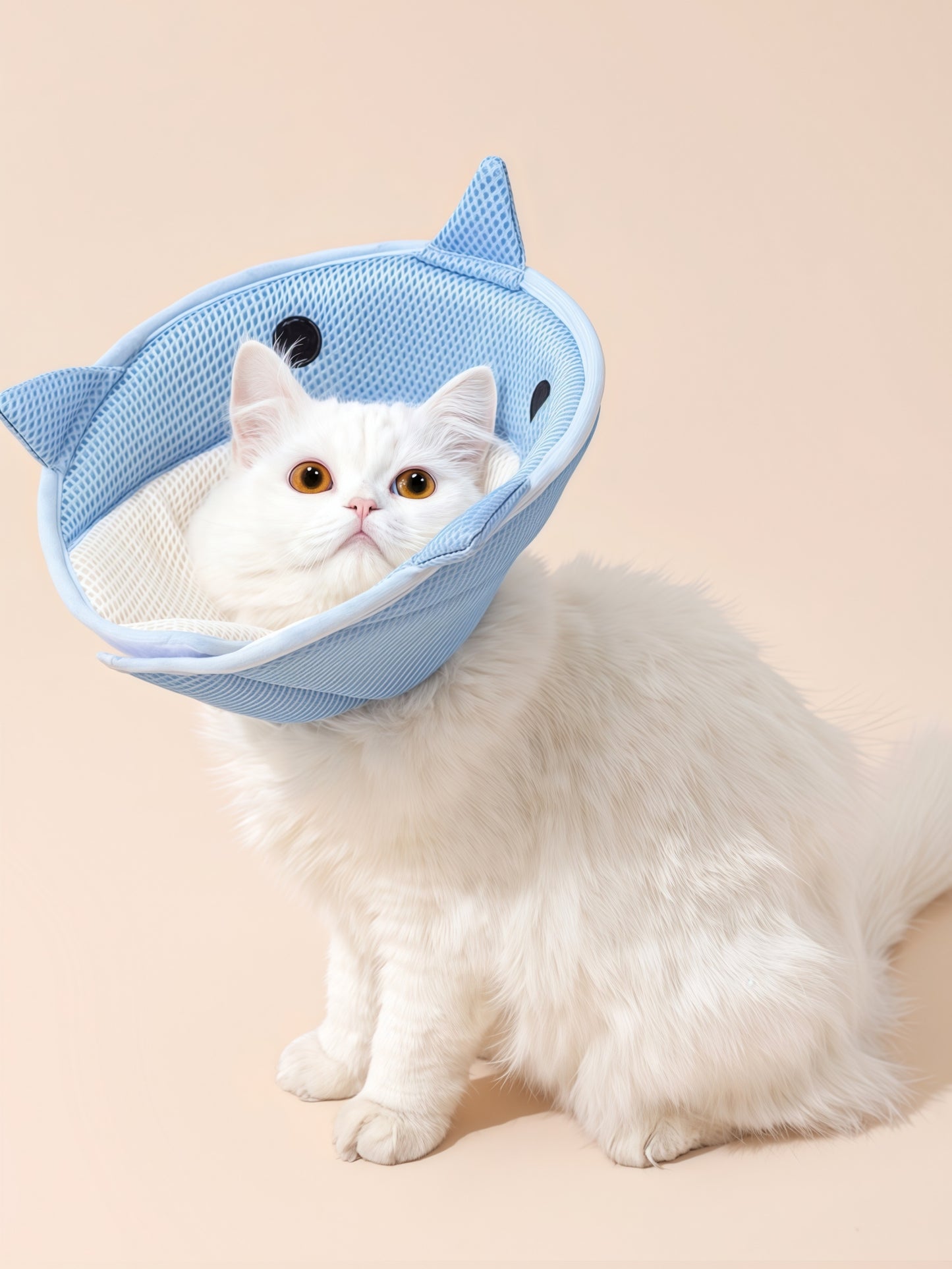 Shark-Shaped Soft Cat Recovery Cone
