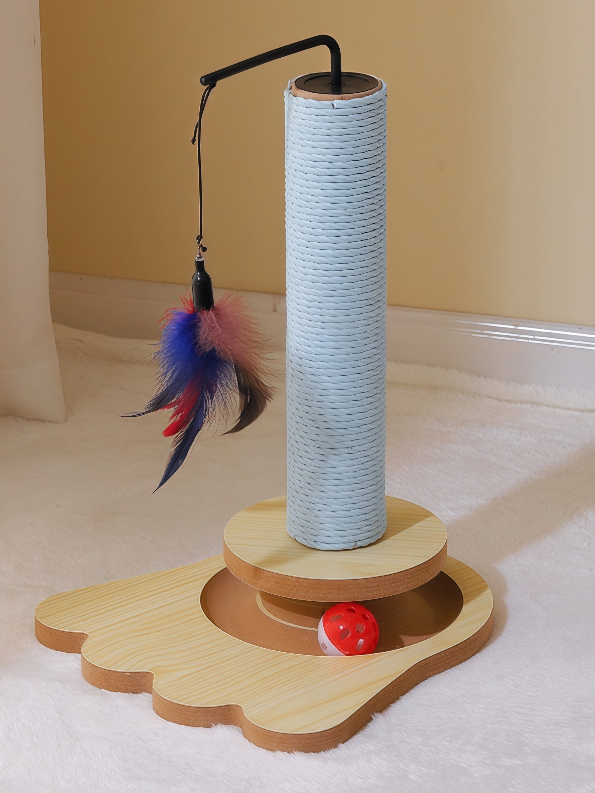 interactive cat toy track with scratching post from Puff Paw
