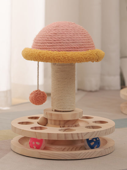 interactive cat toy track with scratching post from Puff Paw
