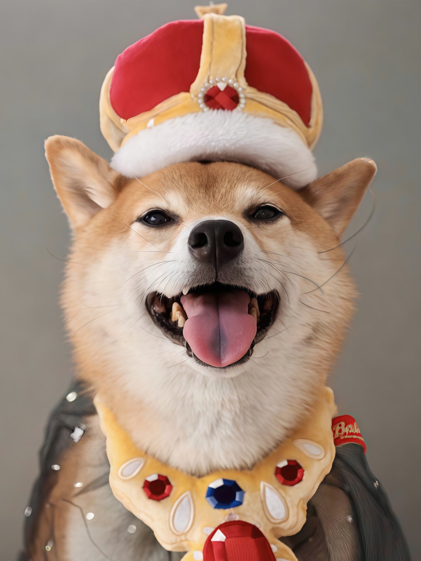 Squeaky Crown & Gem Plush Chew Toy Set