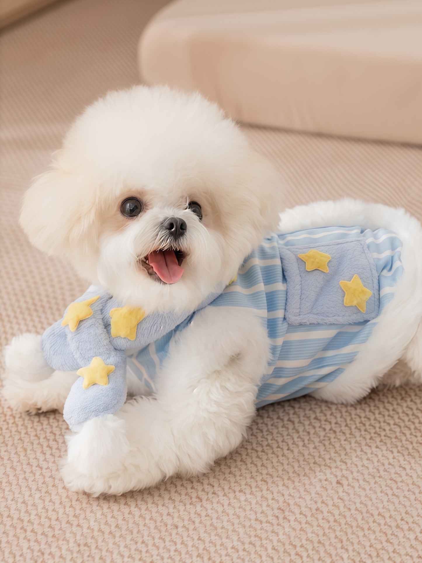 Star Scarf Striped Harness Vest Jacket