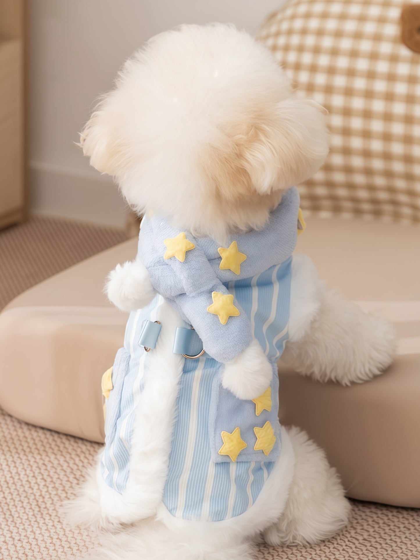Star Scarf Striped Harness Vest Jacket