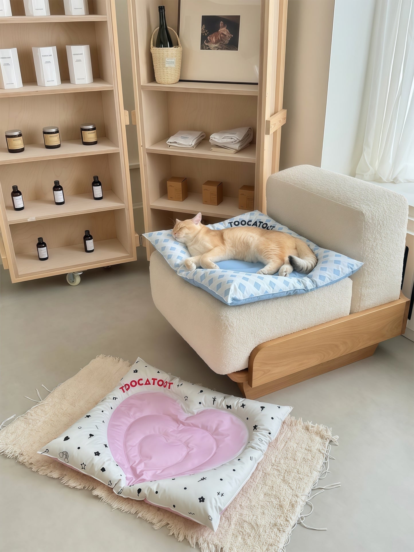 Heart Cooling Pet Bed