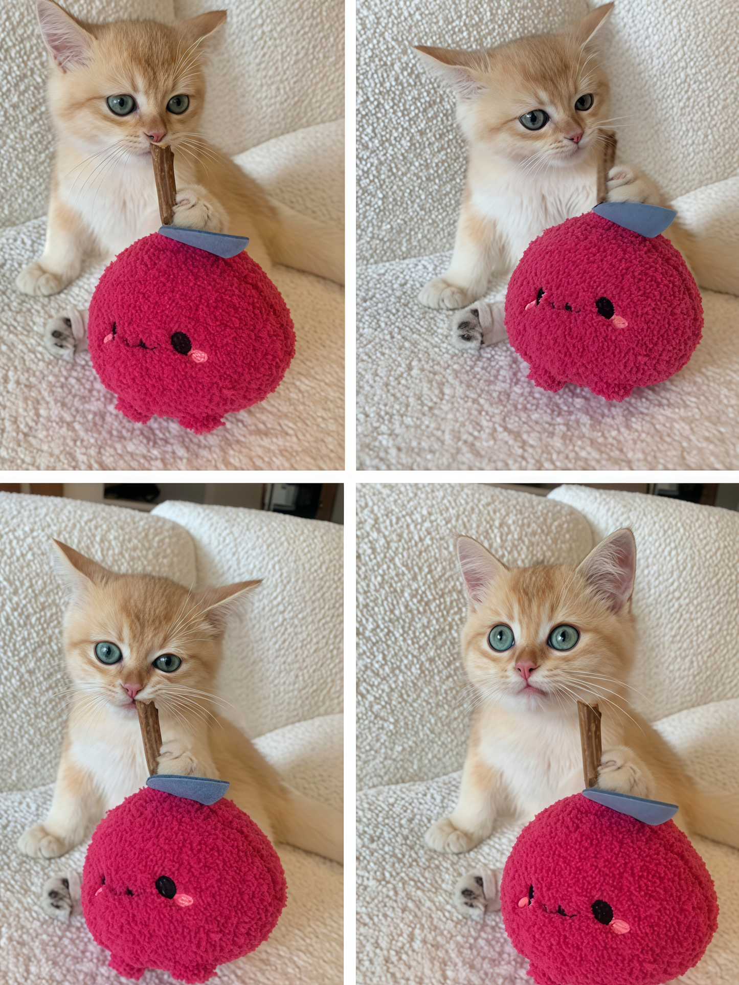 cute onion cat chew toy sparking playful interest from Puff Paw
