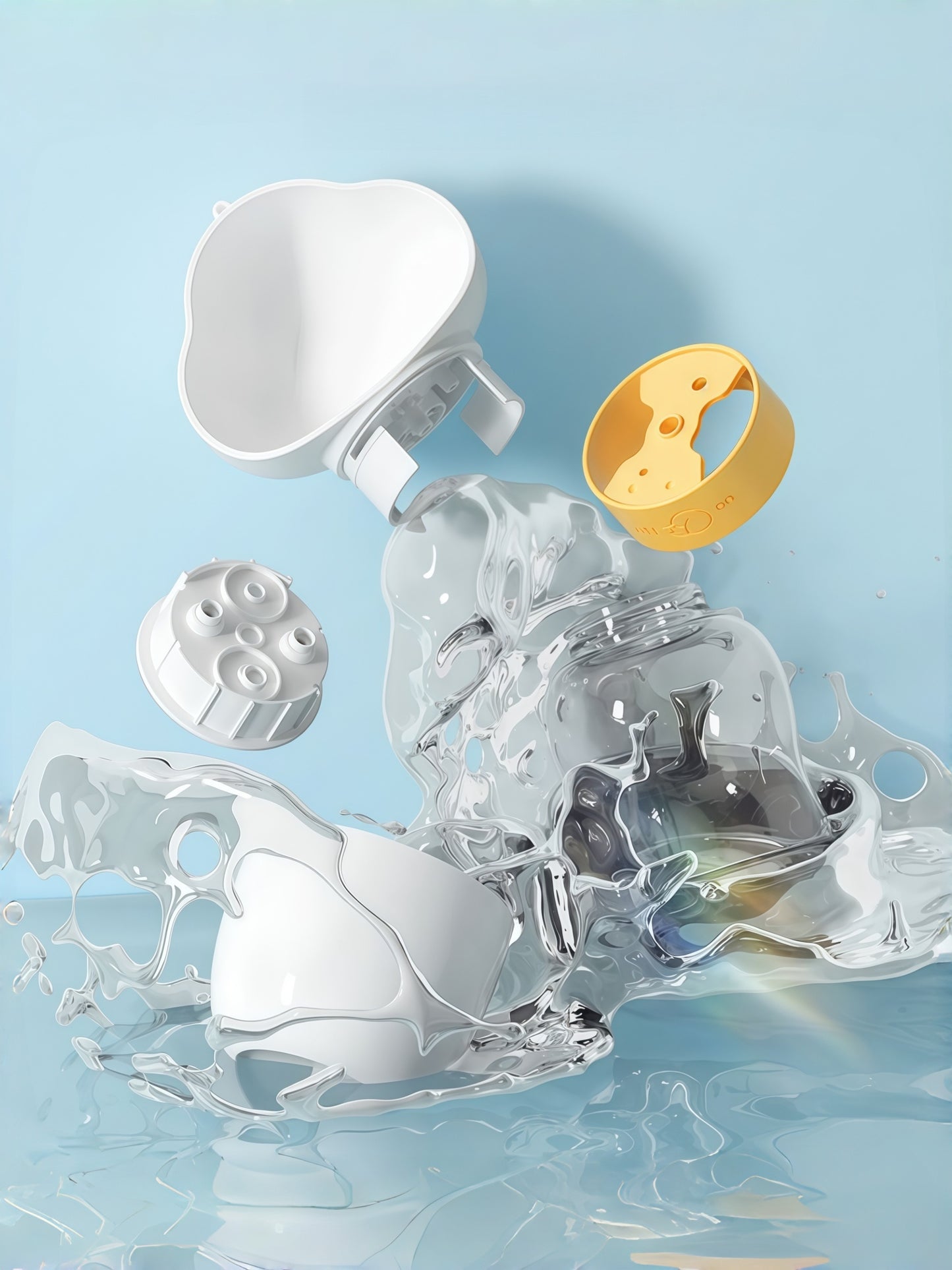 Twist-Release Portable Dog Water Bottle with Wide Drinking Trough