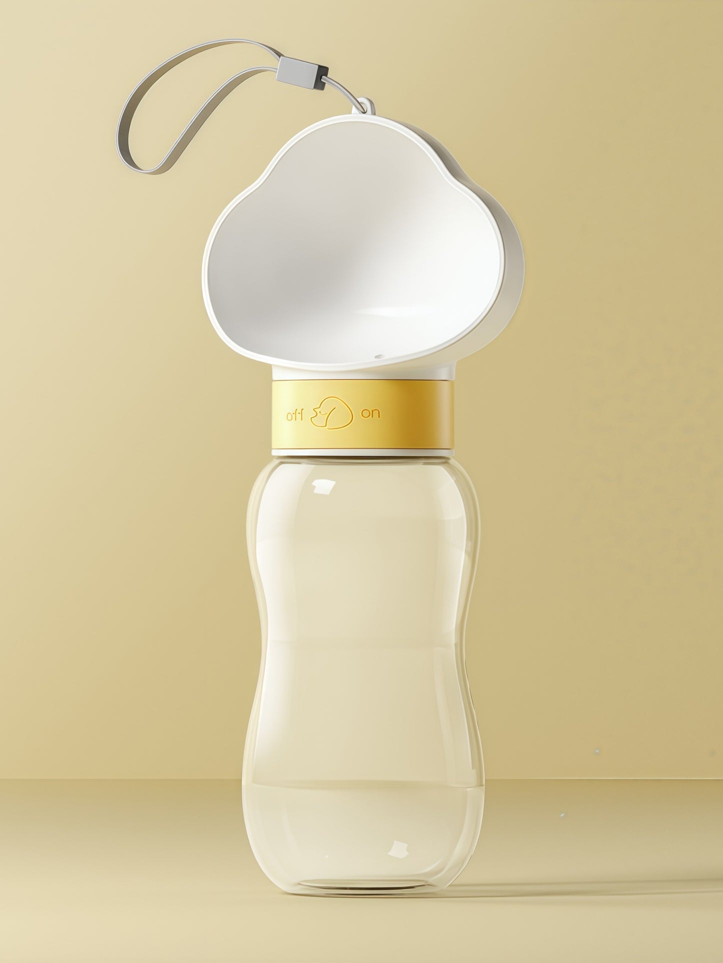 Twist-Release Portable Dog Water Bottle with Wide Drinking Trough