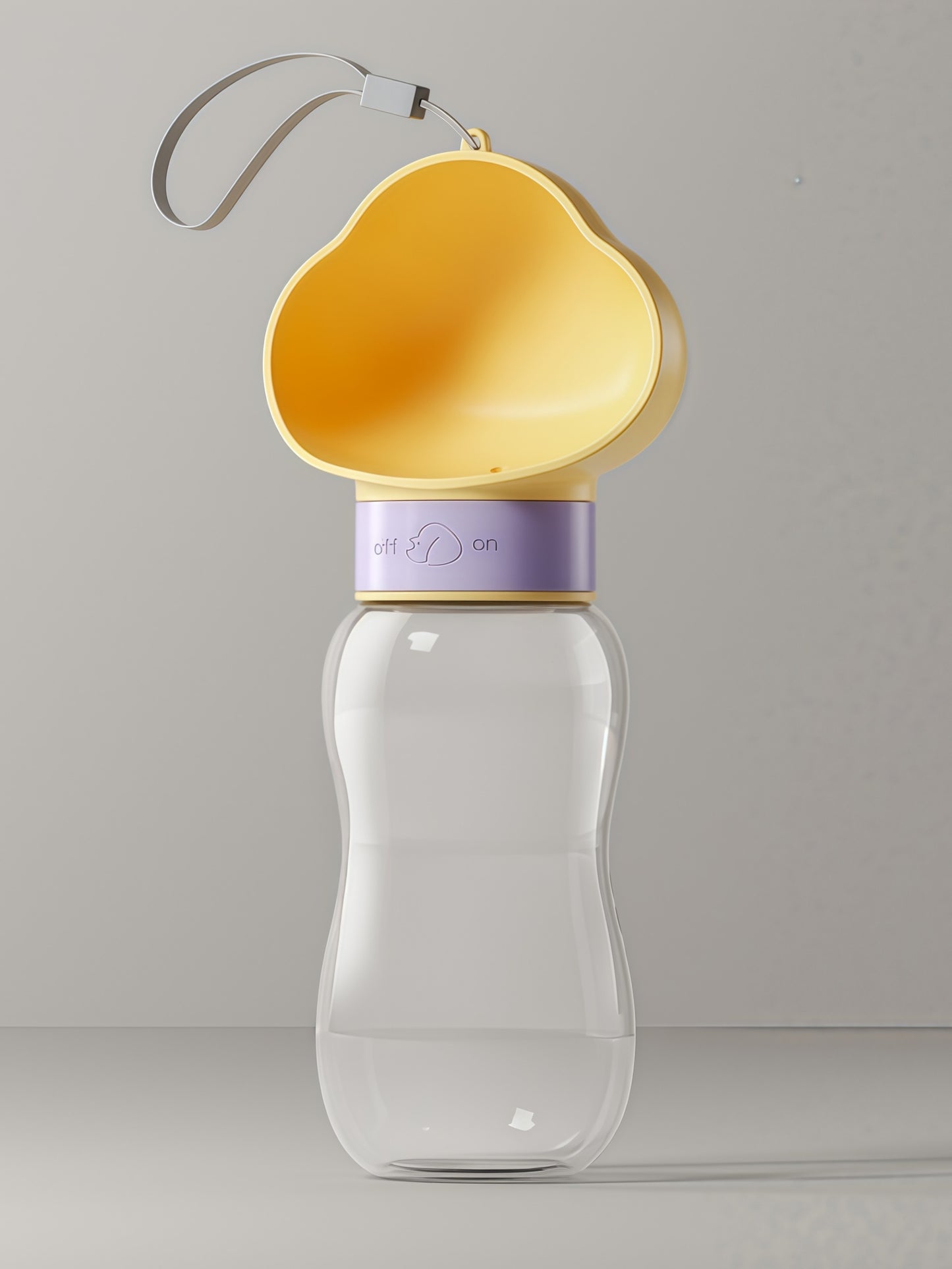 Twist-Release Portable Dog Water Bottle with Wide Drinking Trough