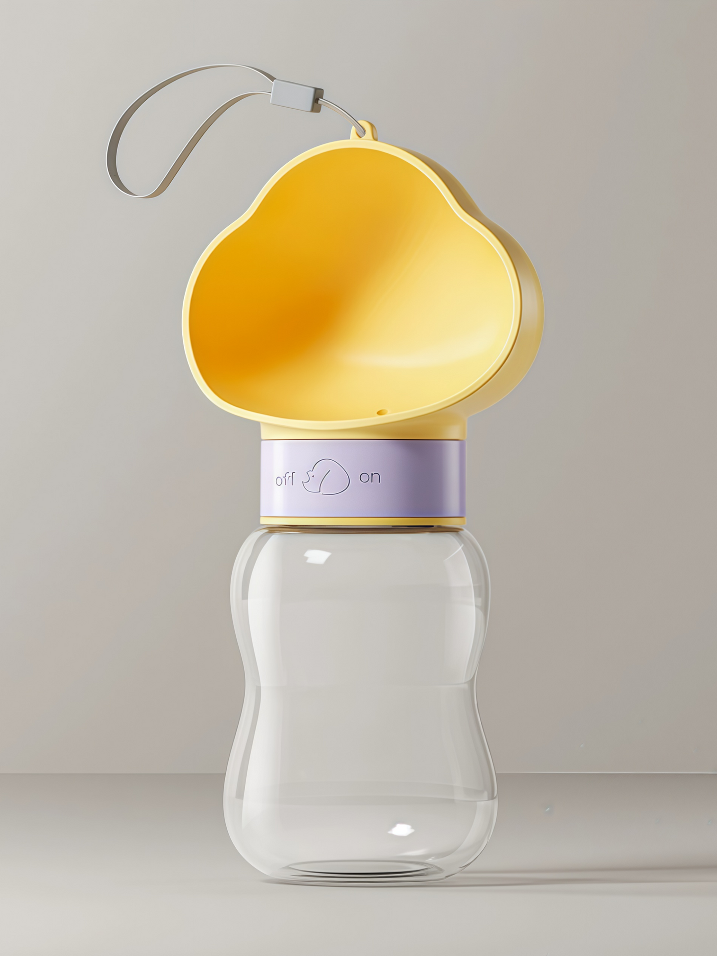 Twist-Release Portable Dog Water Bottle with Wide Drinking Trough