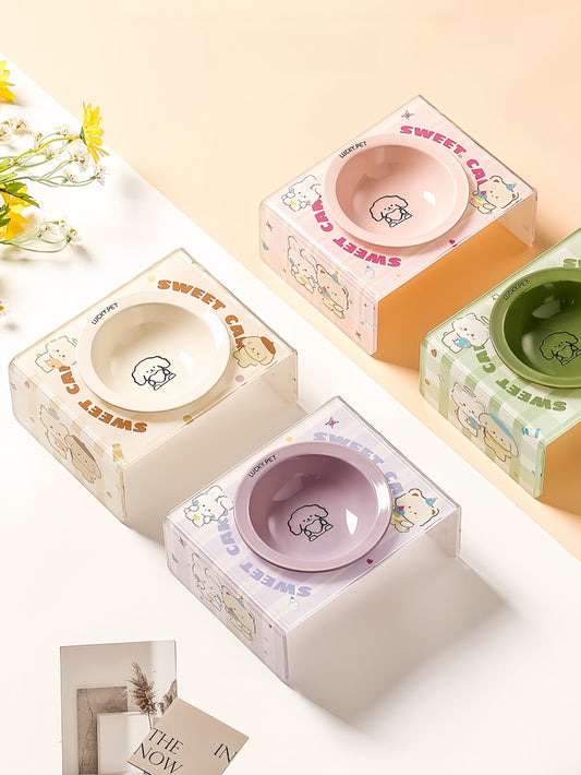 Ceramic Pet Bowl with Stand