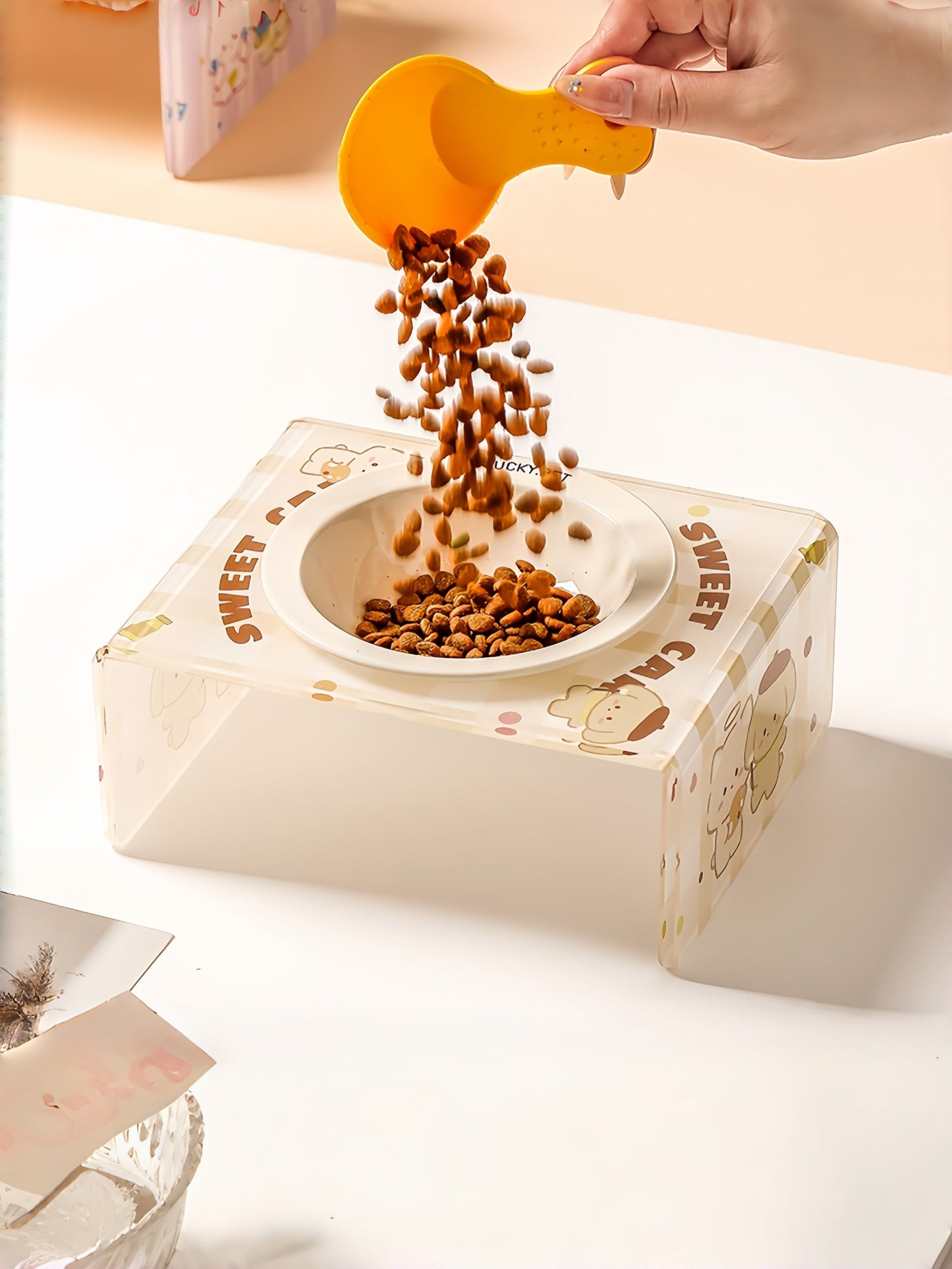 Ceramic Pet Bowl with Stand