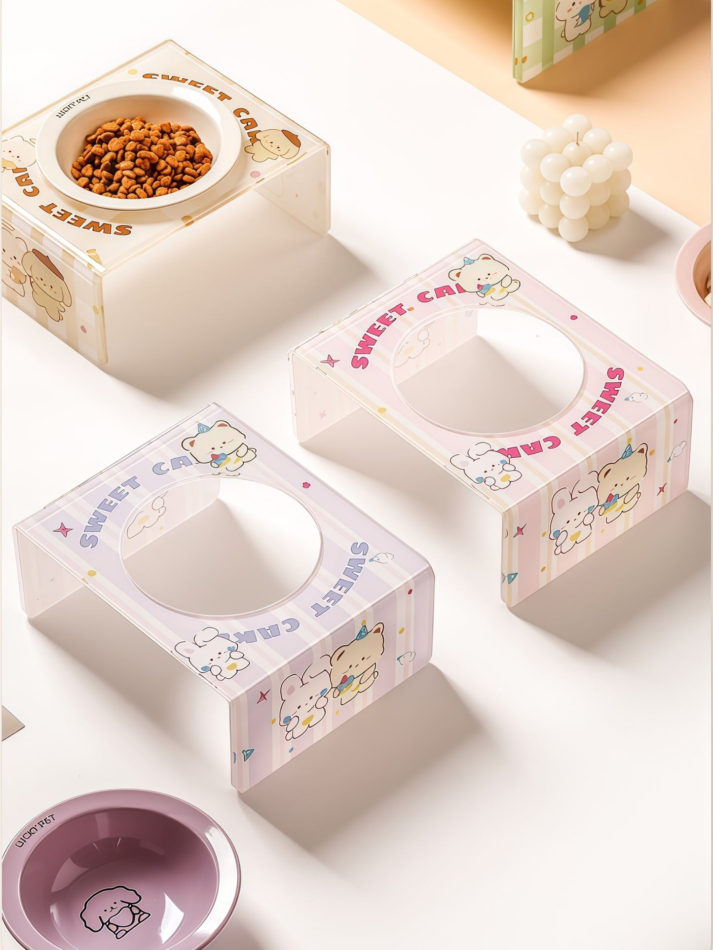 Ceramic Pet Bowl with Stand