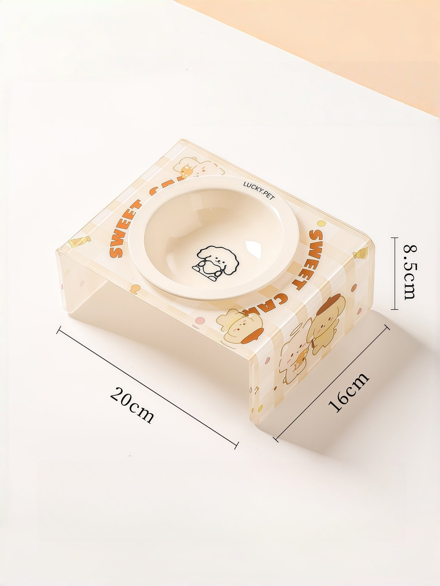 Ceramic Pet Bowl with Stand