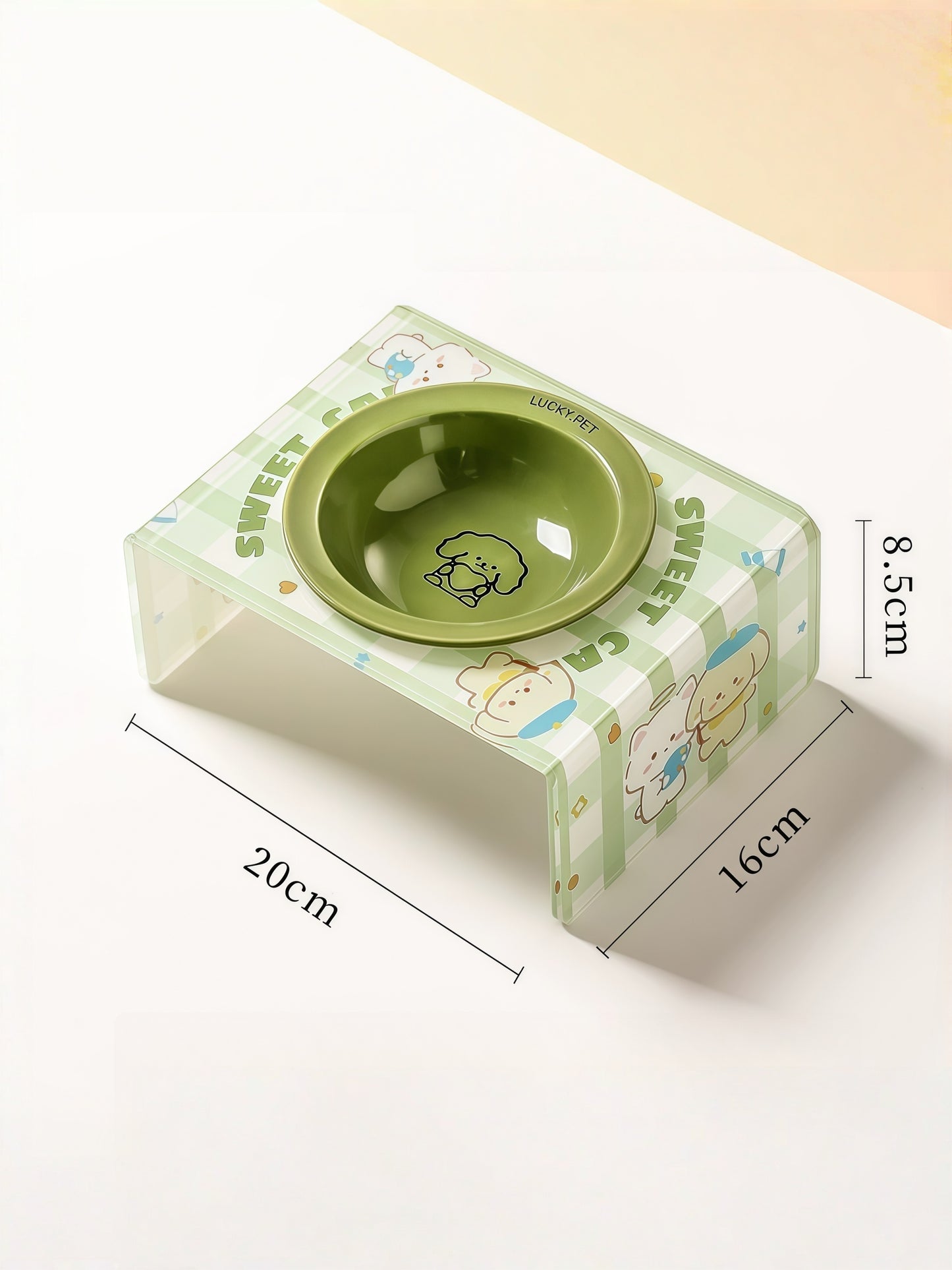 Ceramic Pet Bowl with Stand